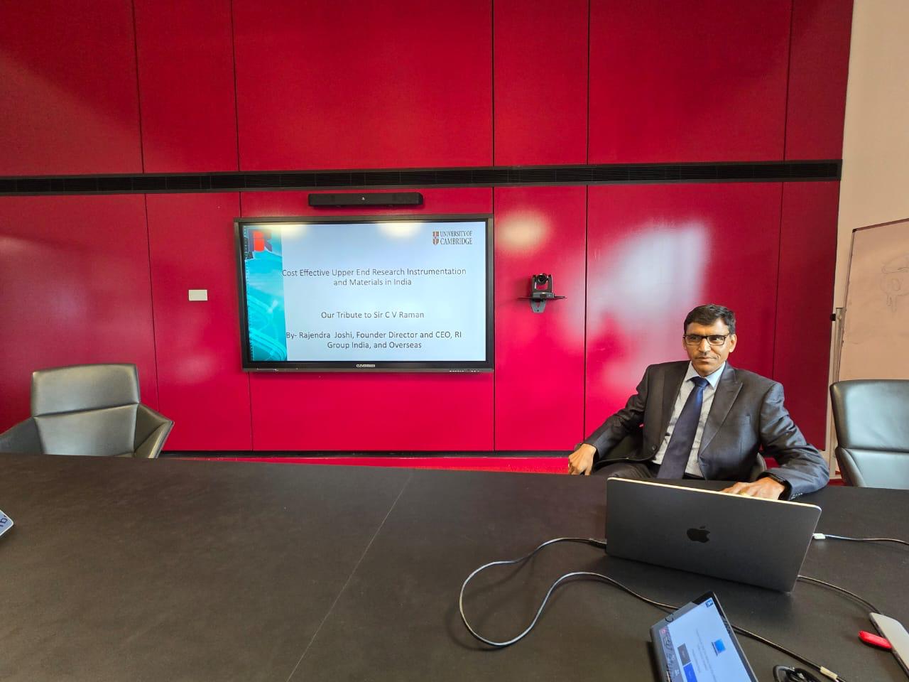 Visit to Maxwell Centre of Cavendish Laboratory and addressed Scholars and Researchers